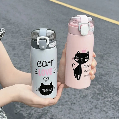 350ml/500ml Stainless Steel Cat Thermal Bottle